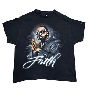 Oversized Pop Smoke " Faith " License T-shirt Sz Xl